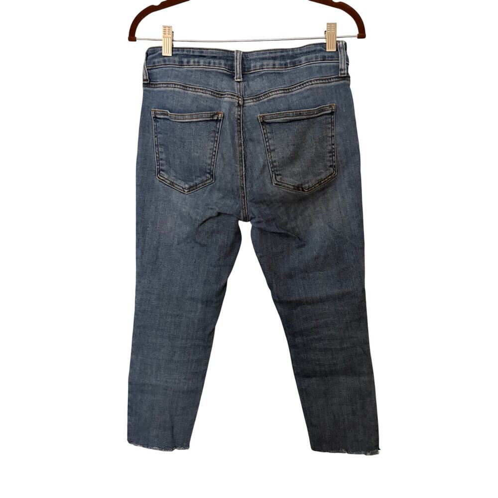 Kut from the Kloth Rachel Fab Ab Mom Jeans 6P High Rise Raw Hem‎ Crop Stretch - Picture 3 of 5